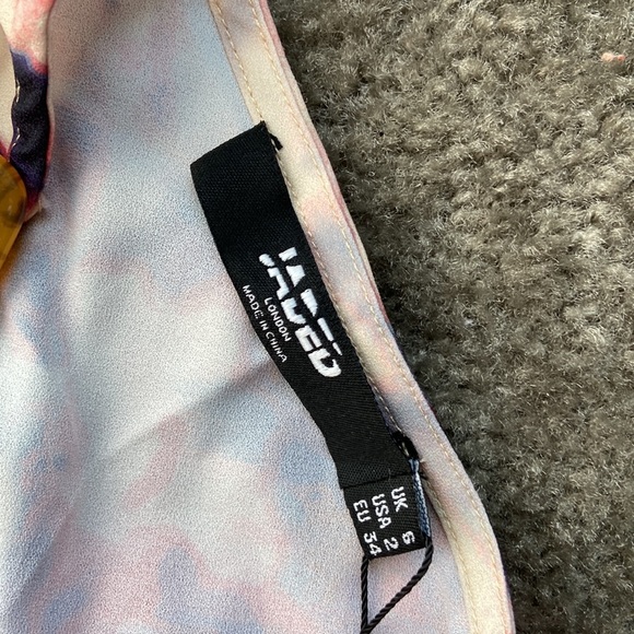 Tie Dye Print One Shoulder Mini Dress - Picture 3 of 3